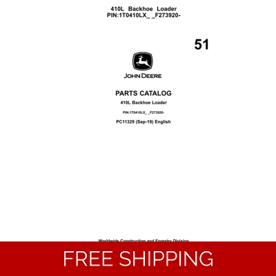 51 JOHN DEERE 410L BACKHOE LOADER PARTS CATALOG